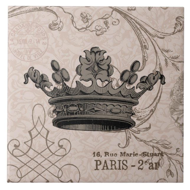 Vintage Kronen… Fliese (Vorderseite)