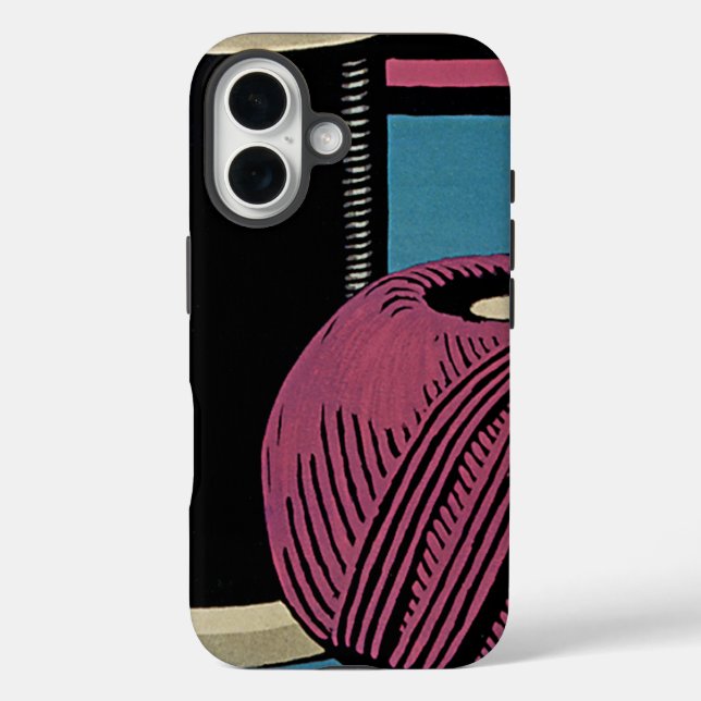 Vintage Kronengard Yarn-Werbung Case-Mate iPhone Hülle (Rückseite)