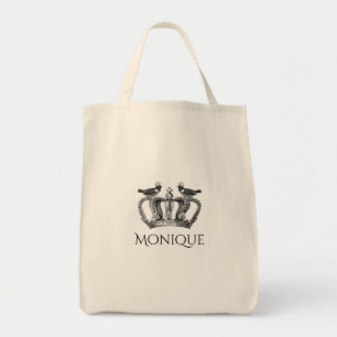 Vintage Kronenvögel Personalisiert Tragetasche