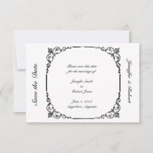 Vintage-Kronleuchter Save-the-Date-Karte Save The Date