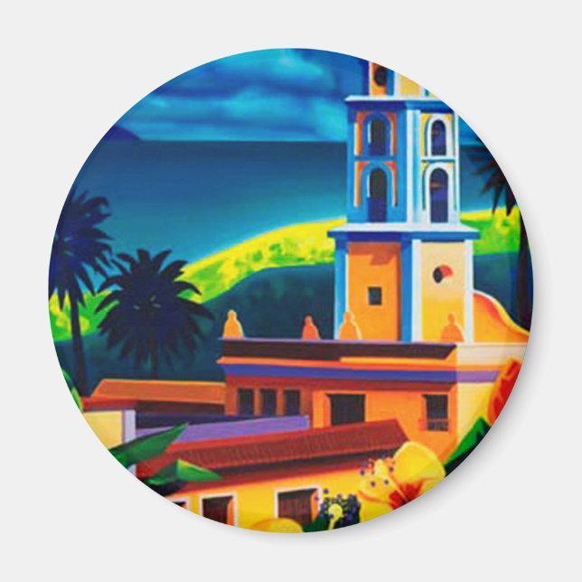 Vintage Kuba-Reise Magnet (Vorne)