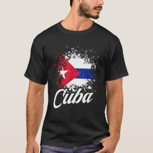 Vintage kubanische Flagge Pride Patriotic DNA Socc T-Shirt