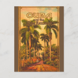Vintage kubanische Reise - Kuba-Bahn Postkarte
