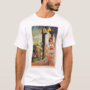 Vintage Kubanische Tourismuskommission Tropen Reis T-Shirt