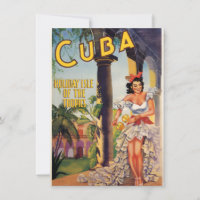 Vintage kubanische Tourismuskommission Tropics Rei