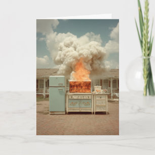 Vintage-Küche Blaze Outdoor-Szene Karte