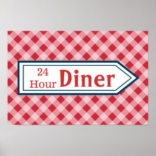 Vintage Küche Diner Art Signing Poster