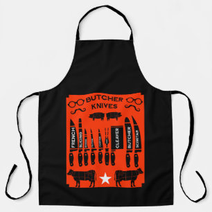 Vintage Küche Fleisch Wohngestaltung schneiden Schürze