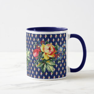 Vintage-Küche - Quilt - Florales Textilmug Tasse