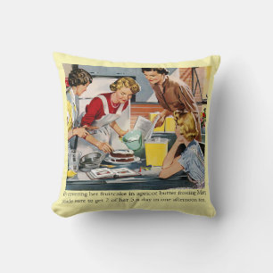 Vintage-Kuchendekorationsszene Kissen