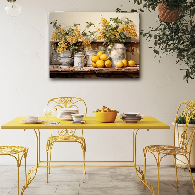 Vintage Küchenschränke Gelb Container Blume Poster (Von Creator hochgeladen)