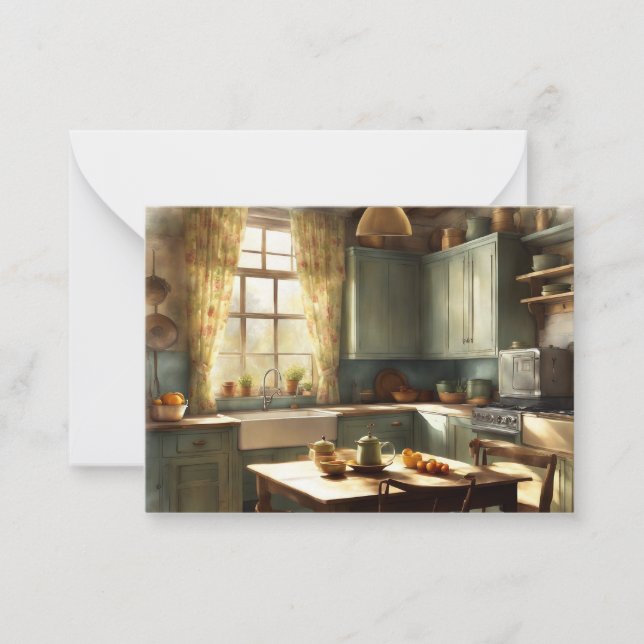 Vintage Küchenschwarzkarte Mitteilungskarte (Vorderseite)