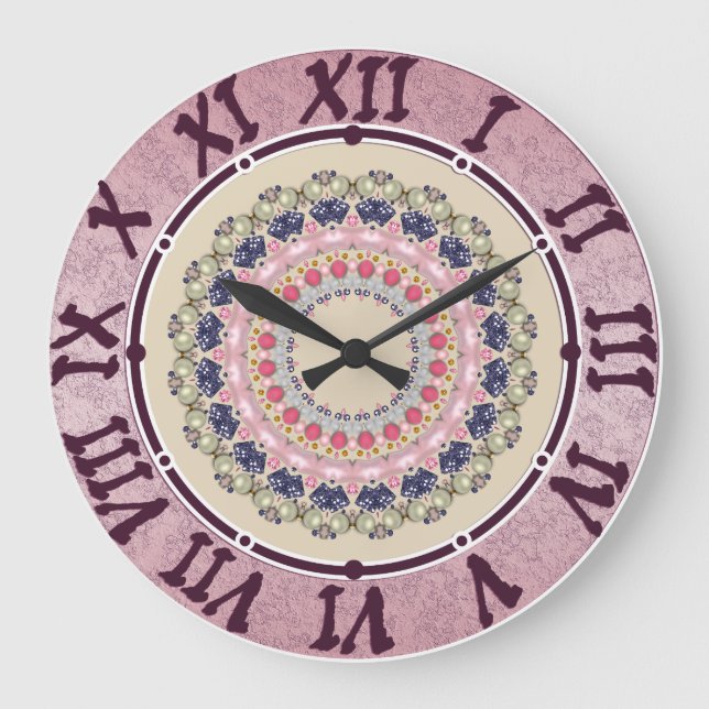 Vintage Küchenuhr Große Wanduhr (Vorderseite)