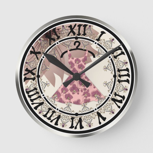 Vintage Küchenuhr Runde Wanduhr (Vorderseite)