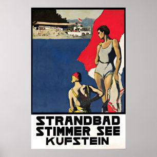 Vintage Kufstein Österreich Reiseplakat Stimmer Poster