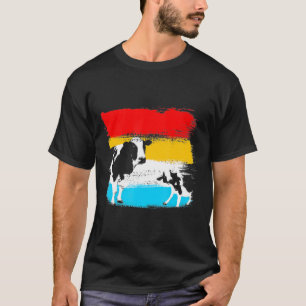 Vintage-Kuh Retro-Bauer Milchwirtschaft T-Shirt