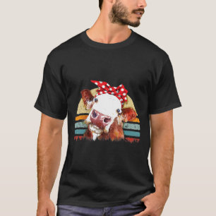 Vintage Kuhfarm Geflügel 60er 70er für Bauer T-Shirt
