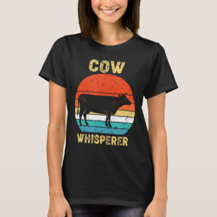 Vintage-Kuhflüsterer-Kostüm Landwirtschaft Kuh T-Shirt