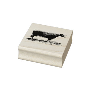 Vintage Kuhradierung Gummistempel
