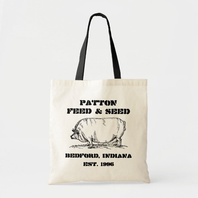 Vintage, kundenspezifische Burlap-Füttre- und Saat Tragetasche (Vorne)