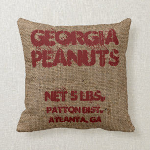 Vintage kundenspezifische Leinwand-Erdnuss-Werbung Kissen