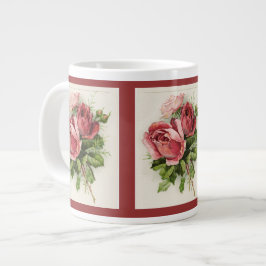 Vintage Kunst Antike Rose Jumbo-Tasse