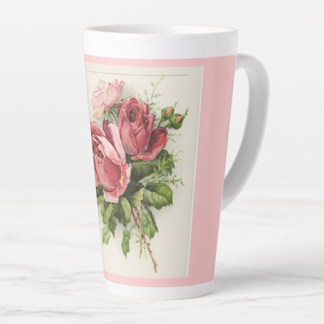 Vintage Kunst Antike Rose Milchtasse (Rechte Ecke)