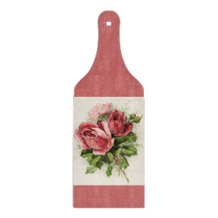 Vintage Kunst Antike Rose Schneidebrett