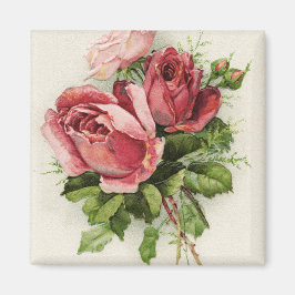 Vintage Kunst-Antiken-Rosen Magnet