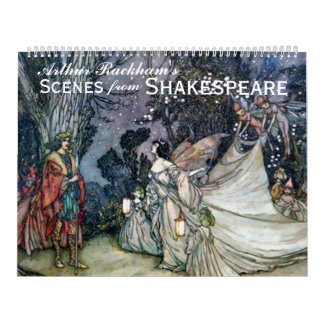 Vintage Kunst Arthurrackhams Shakespeare Kalender