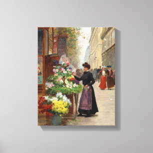 Vintage Kunst - Blume Shop Leinwanddruck