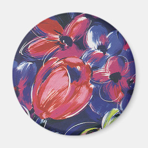 Vintage Kunst-Deko-Blumen, Tulpe-Blumengewebe Magnet