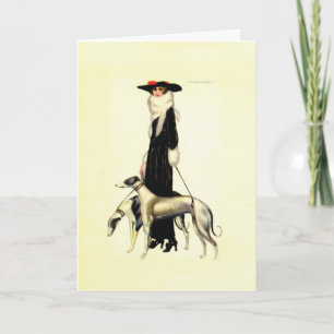 Vintage Kunst-Deko-Mode Karte