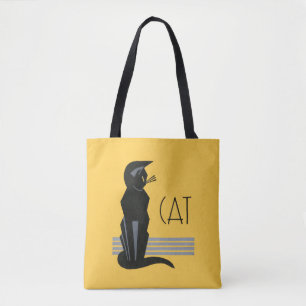 Vintage Kunst-Deko-Plakat-Katzen-Taschen-Tasche
