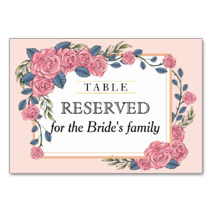 Vintage Kunst Deko Rose Rahmen Hochzeitstisch rese Tischnummer