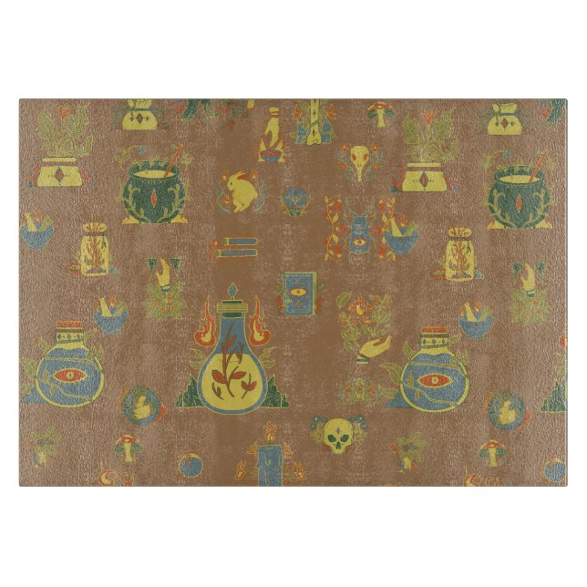 Vintage Kunst der Hexerei Schneidebrett (Vorderseite)