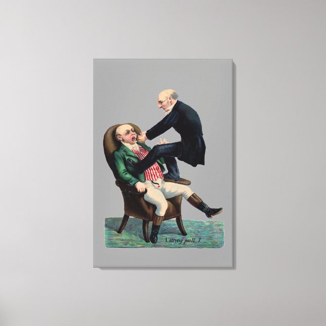 Vintage Kunst des Zahnarztes Leinwanddruck (Vorderseite)