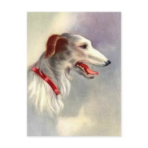 Vintage-Kunst-Design Borzoi-Hund