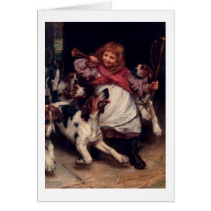 Vintage Kunst - Die Foxhounds sind bereit,