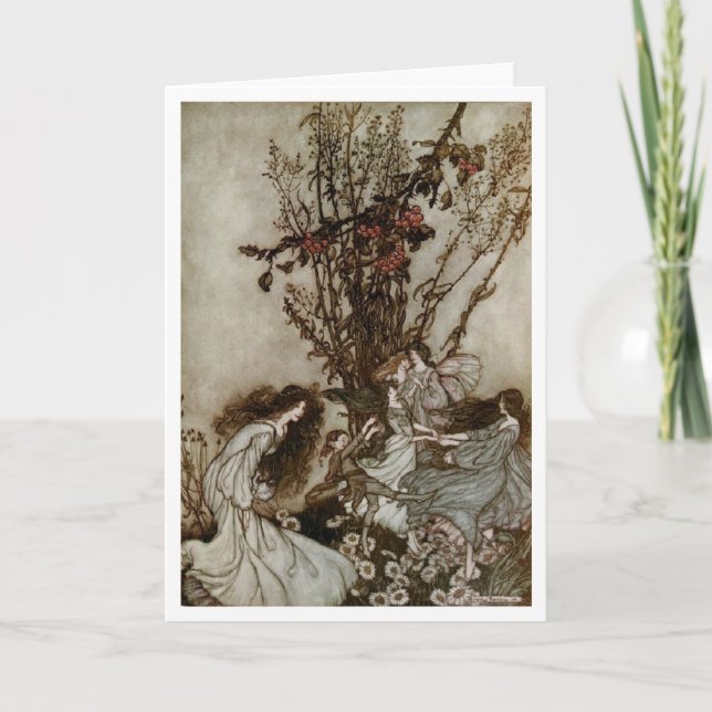 Vintage Kunst - Fairies Feel Dancey, Karte (Vorderseite)
