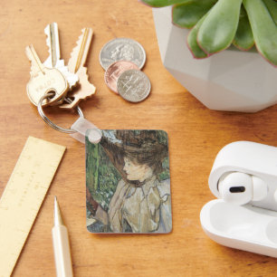 Vintage Kunst, Frauen mit Handschuhen von Toulouse Schlüsselanhänger