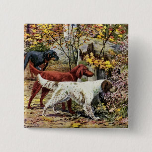 Vintage-Kunst für Setter-Liebhaber Button
