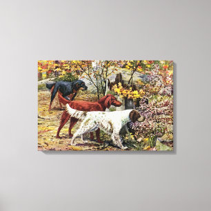 Vintage-Kunst für Setter-Liebhaber Leinwanddruck