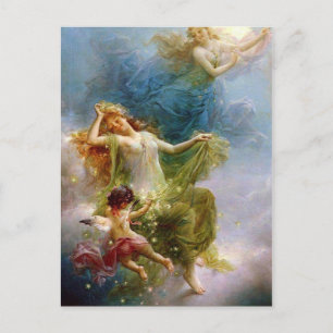 Vintage-Kunst-Himmelsengel-Postkarte Postkarte