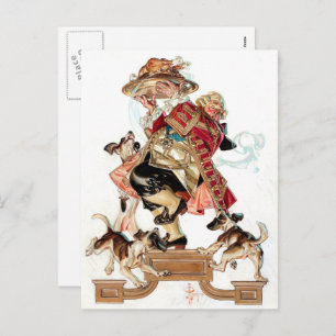 Vintage Kunst Humor Erntedank Postkarten