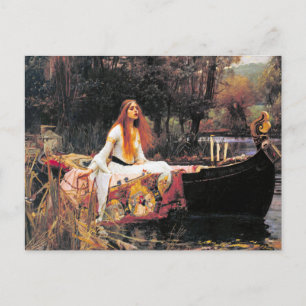 Vintage-Kunst John W. Waterhouse Lady of Shalott Postkarte