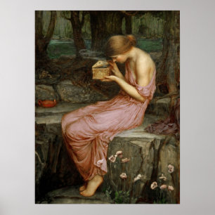 Vintage-Kunst John William Waterhouse Psyche Poster