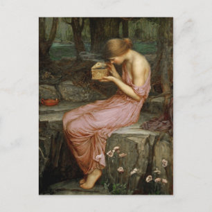 Vintage-Kunst John William Waterhouse Psyche Postkarte