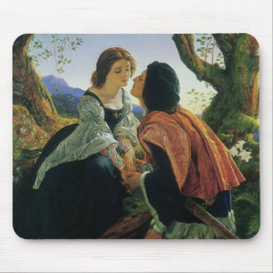 Vintage Kunst, Liebhaber der Abenddämmerung, Sir J Mousepad