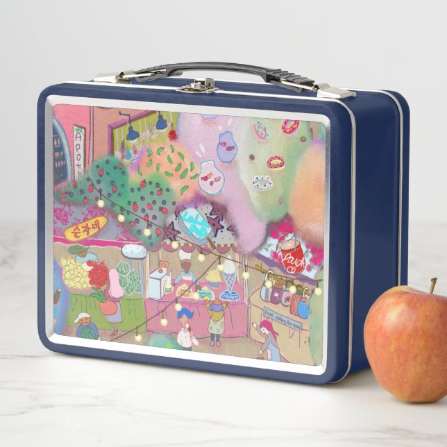 Vintage-Kunst-Lunchbox Navy Metall Brotdose (Beispiel)